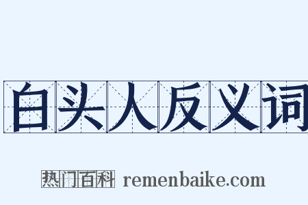 白头人反义词是什么意思的图片